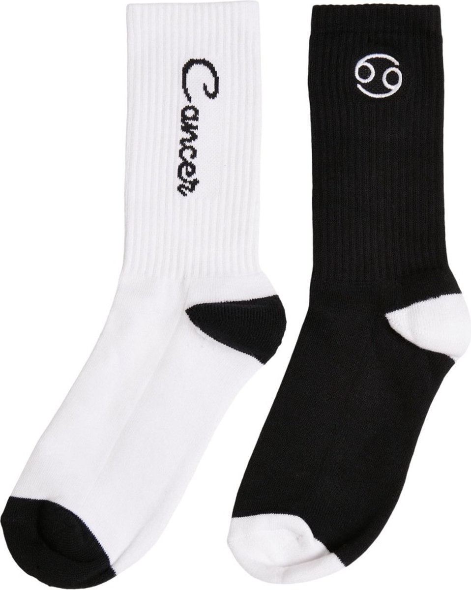 Mister Tee Cancer Zodiac 2-Pack Sokken 35/38 Zwart
