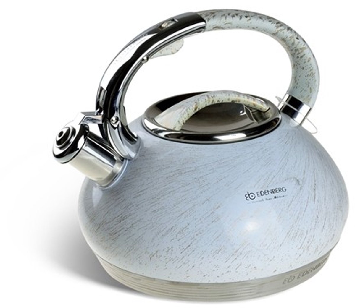 Edënbërg White Line - RVS Fluitketel - 3.5 liter - Wit