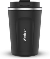 Coffee Cup To Go - Thermos Cup - Tasse à café étanche, en acier inoxydable et à double paroi - 355 ml - Noir