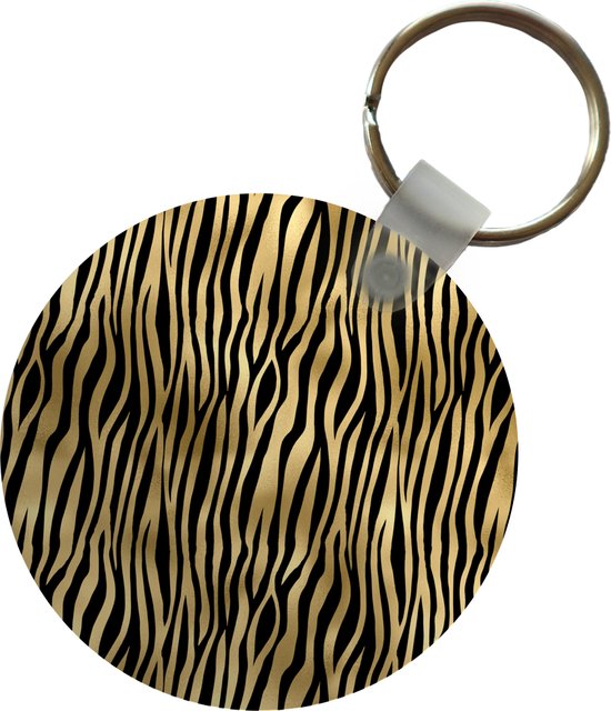 Sleutelhanger - Luxe - Goud - Patroon - Plastic - Rond - Uitdeelcadeautjes