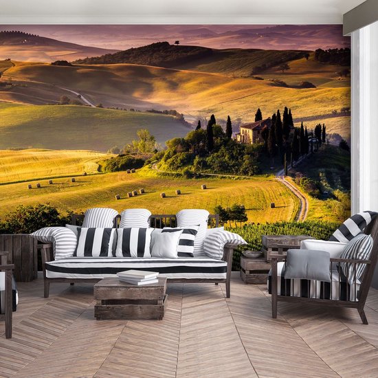 Vert | Photomural jaune, revêtement mural