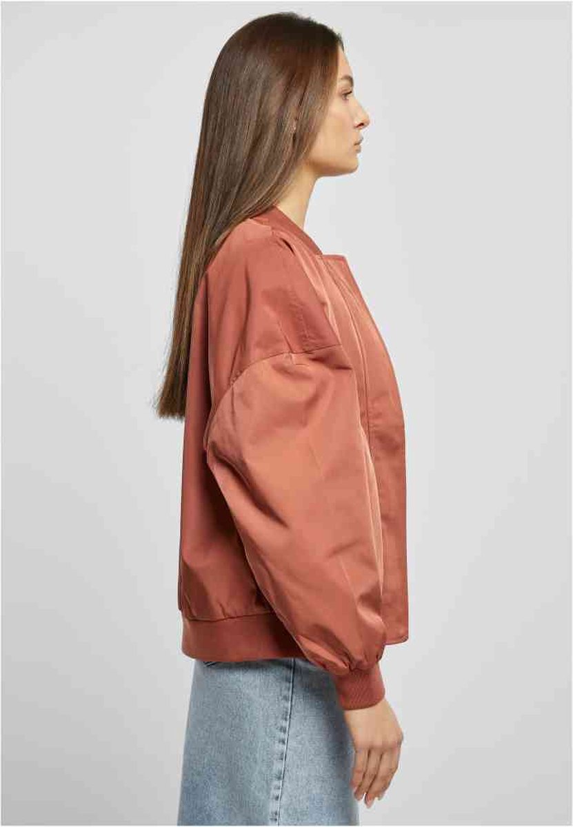 Urban Classics Bomber Donna In Raso - Giacca Oversize Imbottita, Con Tasche E Polsini A Costine - Foto 4