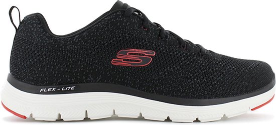 Skechers Flex Advantage 4.0 - Handor - Heren Sneakers Schoenen Zwart 232365-BKRD - Maat EU 43 US 10