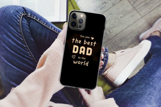 Coque iPhone 12 Pro Max - Cadeaux Homme - Vaderdag - Proverbes - Coque de téléphone en Siliconen