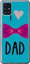 Geschikt voor Samsung Galaxy A52 5G hoesje - Spreuken - I love dad - Quotes - Papa - Siliconen Telefoonhoesje