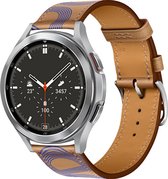 Mobigear - Watch bandje geschikt voor Huawei Watch GT 2 (46mm) Bandje Gespsluiting | Mobigear Loop - Bruin