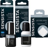 Sensista Your Fave Basics set - Gellak - Base&Top coat en Cleanser&wipes en 200 Lint free wipes - Voordeelset