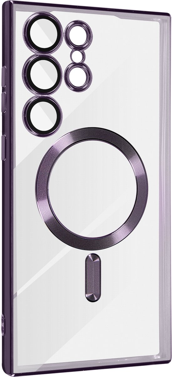 MagSafe case geschikt voor Samsung Galaxy S23 Ultra paars