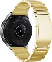 Strap-it Smartwatch bandje 20mm - Titanium horlogeband geschikt voor Samsung Galaxy Watch 42mm / Watch Active & Active2 40 & 44mm / Galaxy Watch 3 41mm / Gear Sport - Amazfit Bip / GTS - Polar Ignite / Unite / Pacer - goud