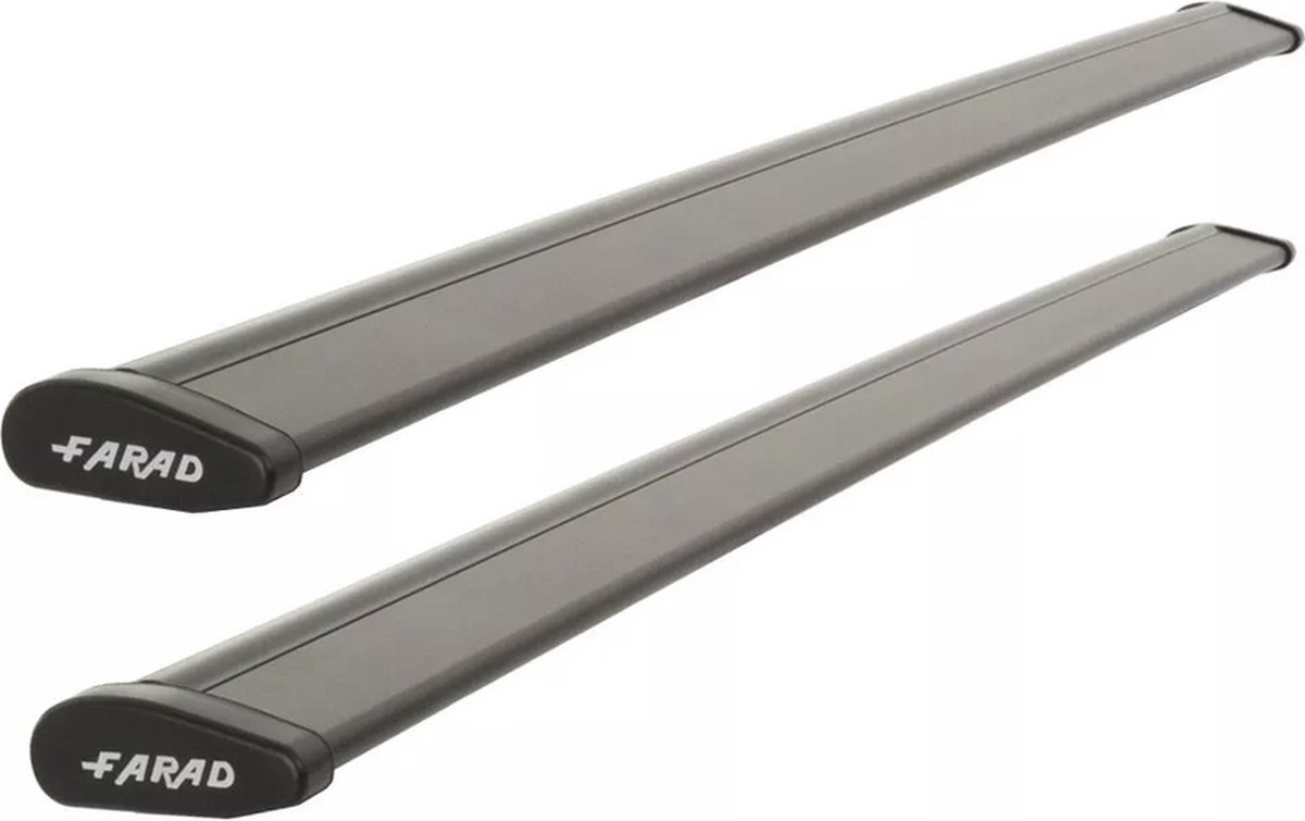 Dakdragers geschikt voor de Renault Megane 4 vanaf 2016 glad dak - Aluminium - Hoog laadvermogen 100kg - Wingbar - Zwart - Merk Farad