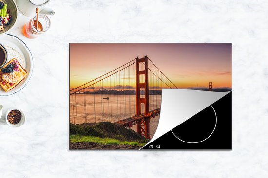 KitchenYeah® Inductie beschermer 81.2x52 cm - Brug - Water - Verenigde Staten - Kookplaataccessoires - Afdekplaat voor kookplaat - Inductiebeschermer - Inductiemat - Inductieplaat mat