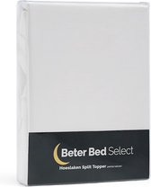 BeterBed Select Perkal Hoeslaken Splittopper - 160 x 210/220 cm - 100% Katoen Percale - Matrasbeschermer - Matrashoes - Wit
