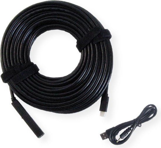VALUE USB 2.0 Verleng kabel met actieve Repeater, A - C, zwart, 20 m | bol