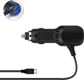 VCTparts Auto Dashcam Voeding Kabel Micro USB met 2 USB-A Poorten [3.5M 12v/24v]