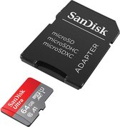 Carte Mémoire SanDisk ULTRA microSDXC 64Go 140Mo/s Classe A1.10 UHS-I + ADAPTATEUR SDSQUAB-064G-GN6MA