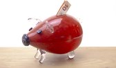 Spaarpot volwassenen - spaarvarken - spaarpotten - Rood - H15cm
