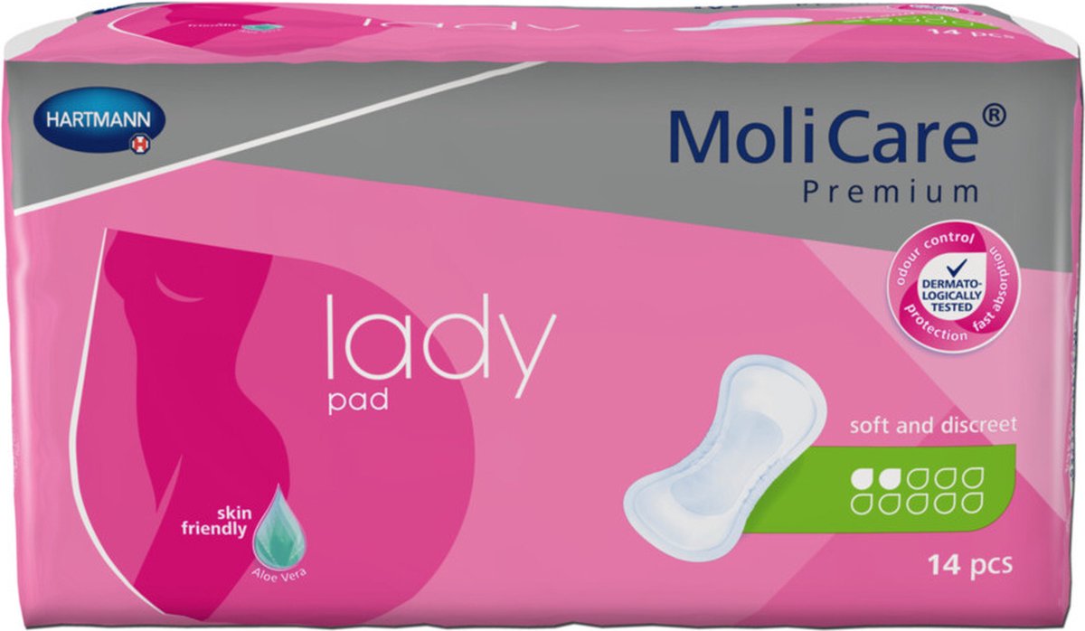 Hartmann Molicare Premium Lady Pads 2 druppels - 18 pakken van 14 stuks