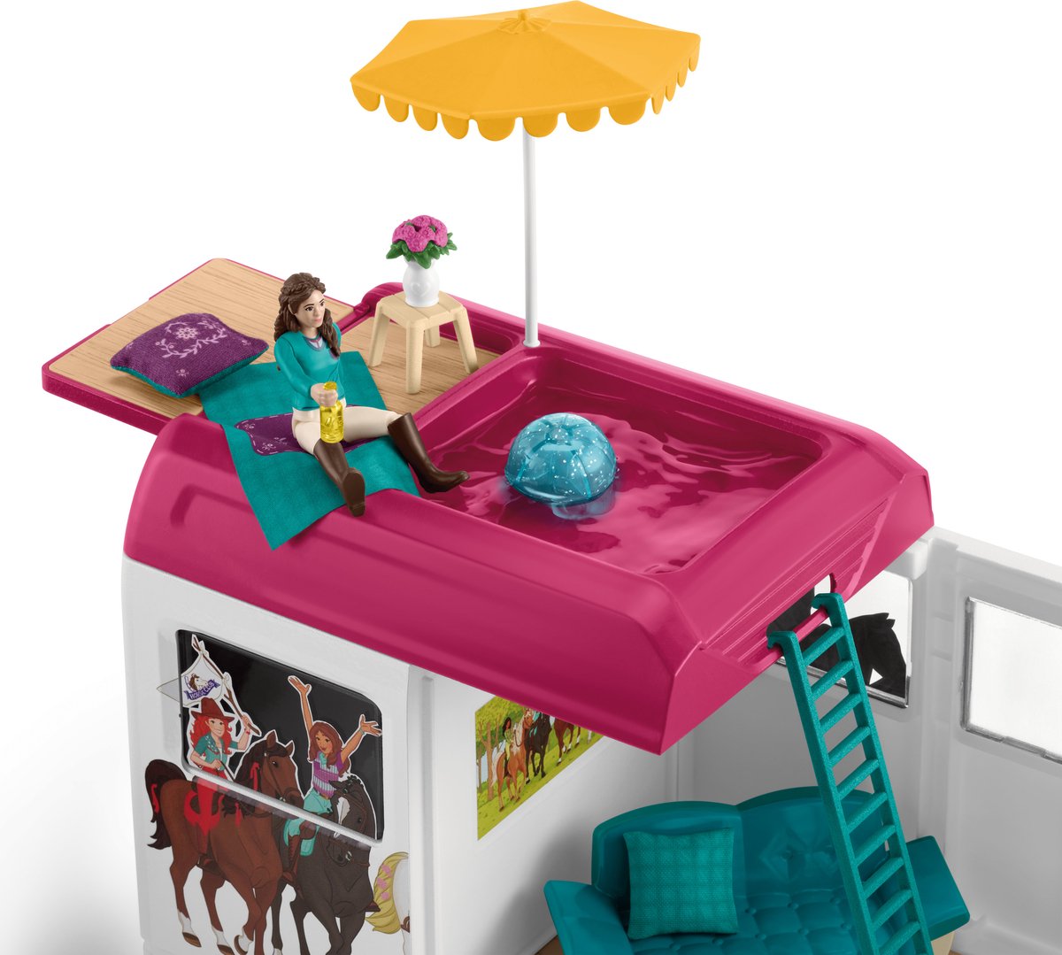 schleich HORSE CLUB - Paardenvrachtwagen - Paarden Speelgoed - 227 onderdelen - 42619 — afbeelding 5