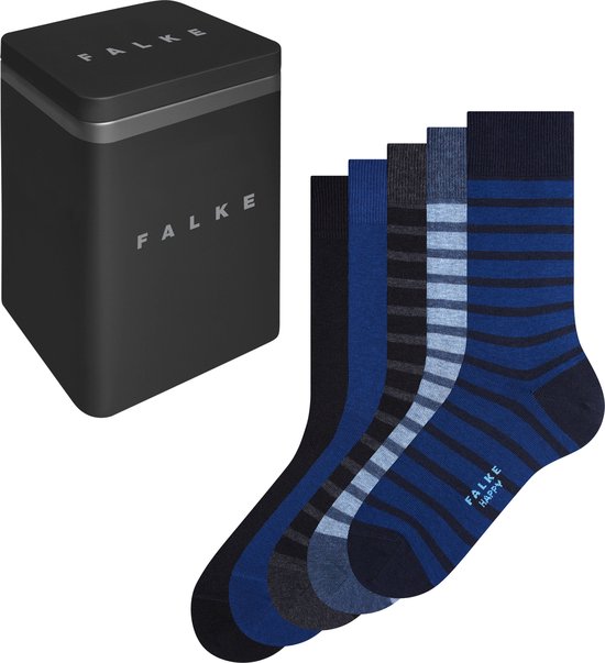 FALKE Happy Box 5-Pack katoen multipack sokken heren veelkleurig - Maat 39-42