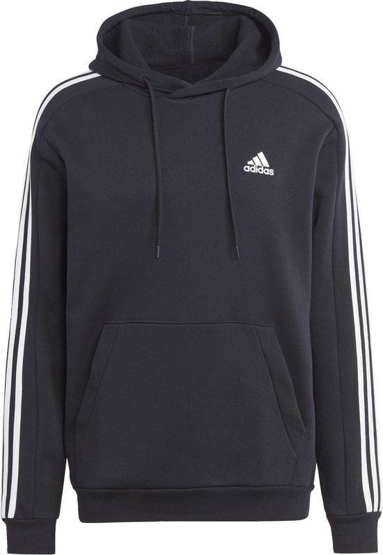 adidas Sportswear Essentials Fleece 3-Stripes Hoodie - Heren - Zwart- M