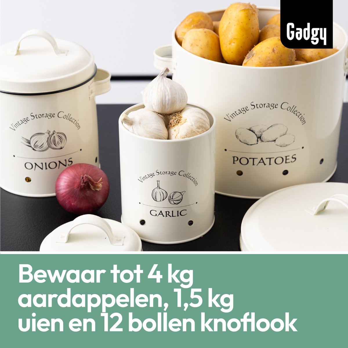 Premium Bewaarzakken Set van 3 – Aardappelpot en Uienpot en Knoflookpot - 3 Zakken - Aardappelbak - Bewaardoos - Voorraadpotten Premium Bewaarzakken Set van 3 – Aardappelpot en Uienpot en Knoflookpot - 3 Zakken - Aardappelbak - Bewaardoos - Voorraadpotten