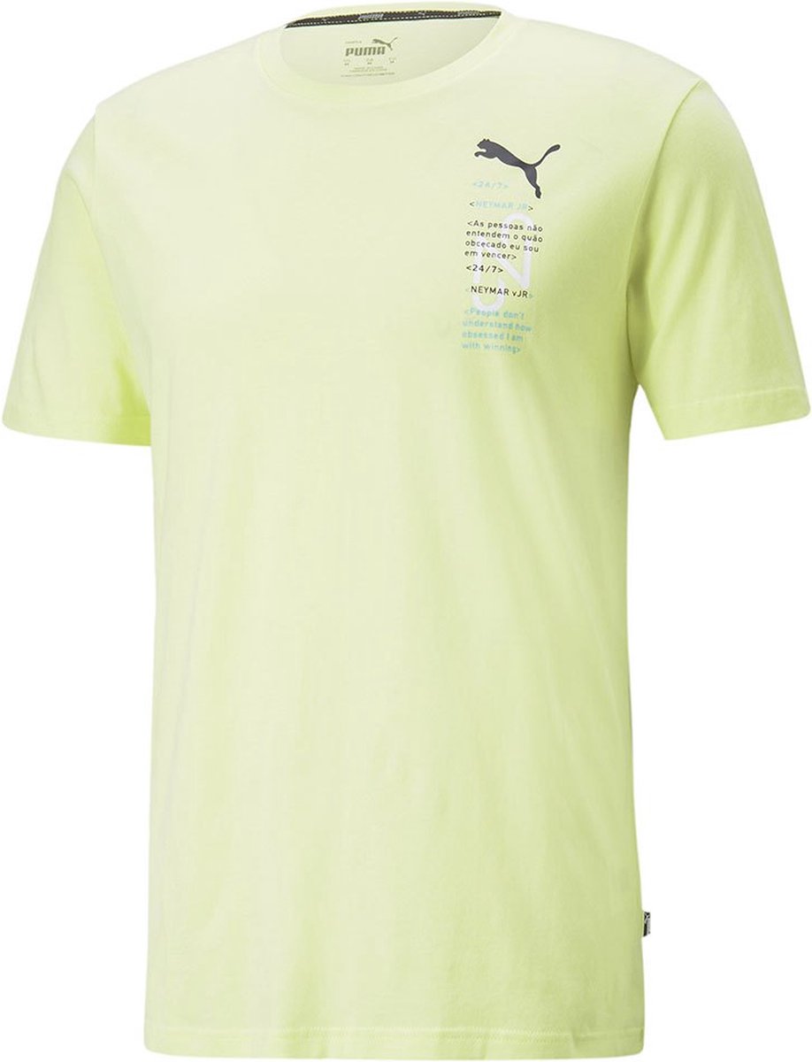 Puma Neymar Jr 24/7 Graphic T-shirt Met Korte Mouwen Geel L Man
