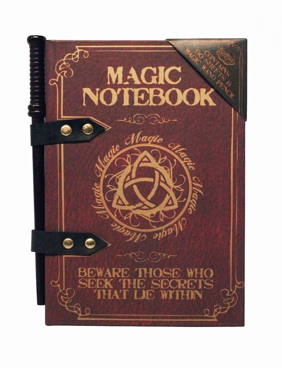 BlueSky Studios Magic Notebook - Notitieboek met Toverstaf Potlood - Gelinieerd - A5 (15x21cm)