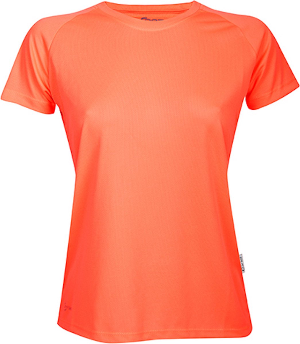 Damessportshirt 'Tech Tee' met korte mouwen Neon Peach - XL