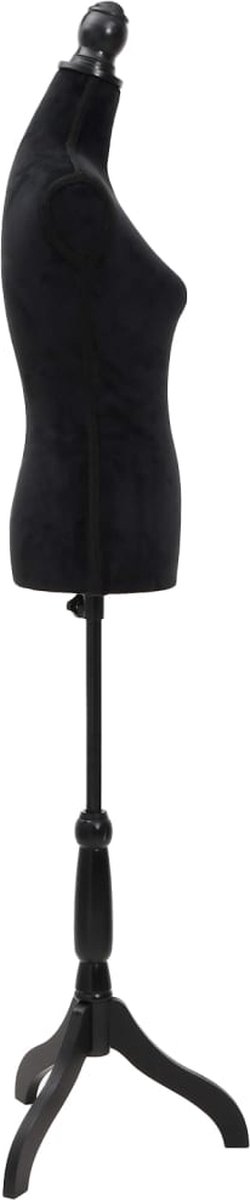 vidaXL - Buste de couture mannequin femme Buste vitrine pelucheux (noir) |  bol