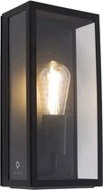 QAZQA rotterdam - Moderne LED Smart Wandlamp incl. wifi voor buiten - 1 lichts - D 10 cm - Zwart - Buitenverlichting