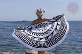 Greek Roundie D'Luxe Black & White - Badstof