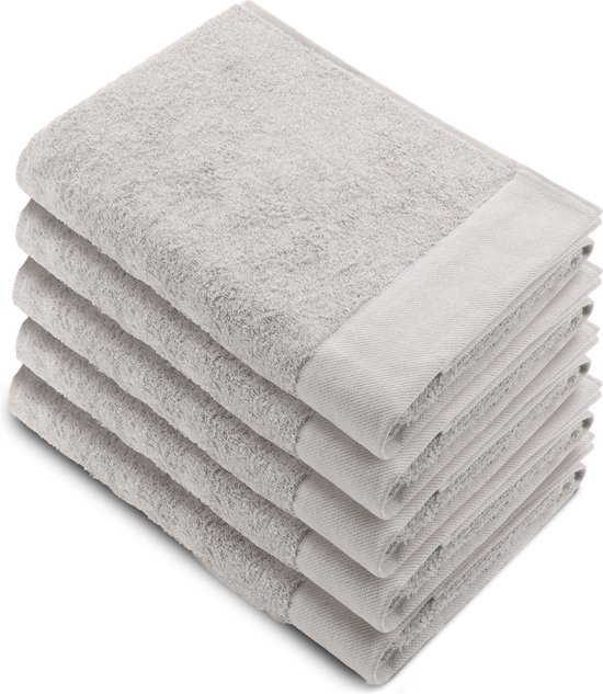 Walra Remade XL Handdoeken 70x140 - set van 5 - Zware kwaliteit 550 g/m2 - Zand