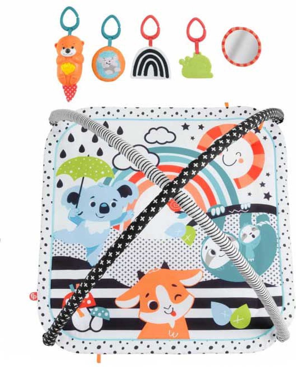 Fisher-Price 3-in-1 Muziek Glow & Grow Gym, Baby Speelmat - Met Lichtjes en Sensorisch Speelgoed voor Pasgeborenen — afbeelding 7