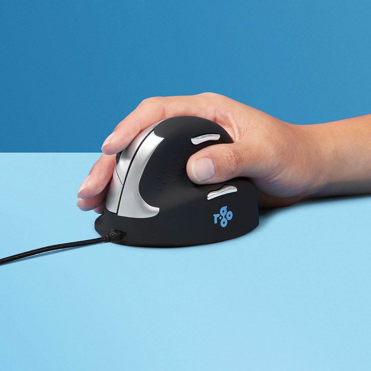 Souris ergonomique filaire droitier ERGO LINE - Souris