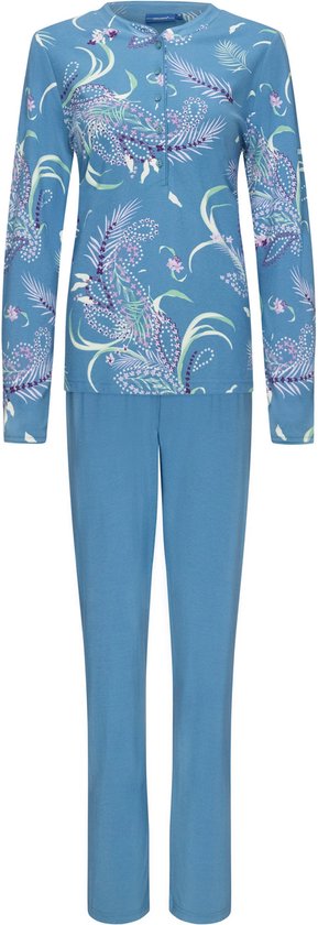Pastunette - Dames Pyjama set Maddie - Blauw - Katoen - Maat 52