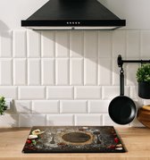 Inductiebeschermer - Cutlery - 58.3x51.3 cm - Inductiebeschermer - Inductie Afdekplaat Kookplaat - Inductie Mat - Anti-Slip - Keuken Decoratie - Keuken Accessoires