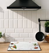 Inductiebeschermer - Messy Kitchen - 58.3x51.3 cm - Inductiebeschermer - Inductie Afdekplaat Kookplaat - Inductie Mat - Anti-Slip - Keuken Decoratie - Keuken Accessoires