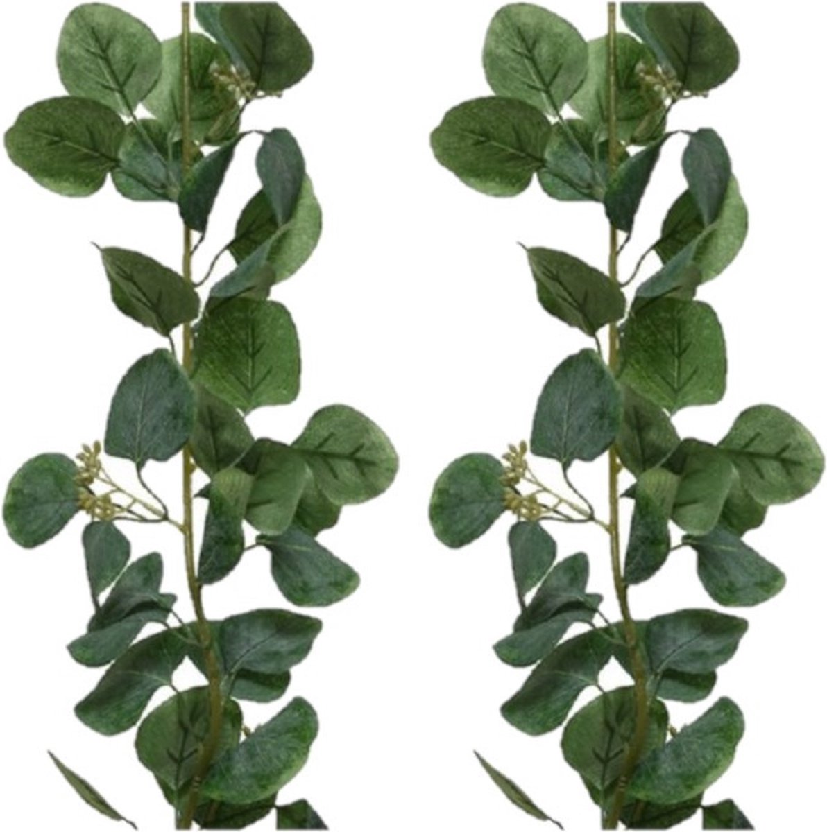 Decoris groene klimop kunstplant slinger 180 cm - 2x stuks - Kunstplanten/nepplanten - Hangplanten