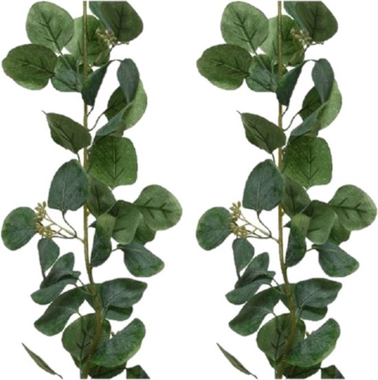 2x stuks groene klimop kunstplant slinger 180 cm - Kunstplanten/nepplanten - Hangplanten