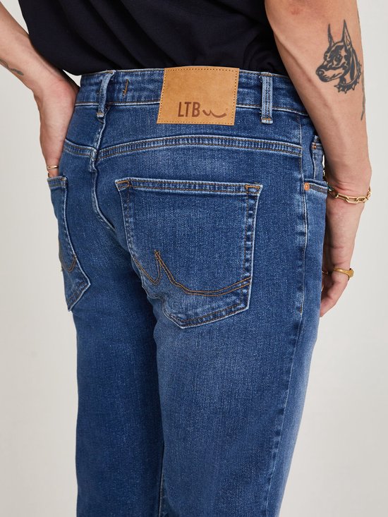 LTB Jeans Hollywood ZD Heren Straight Jean - Donkerblauw - Allon Safe Wash