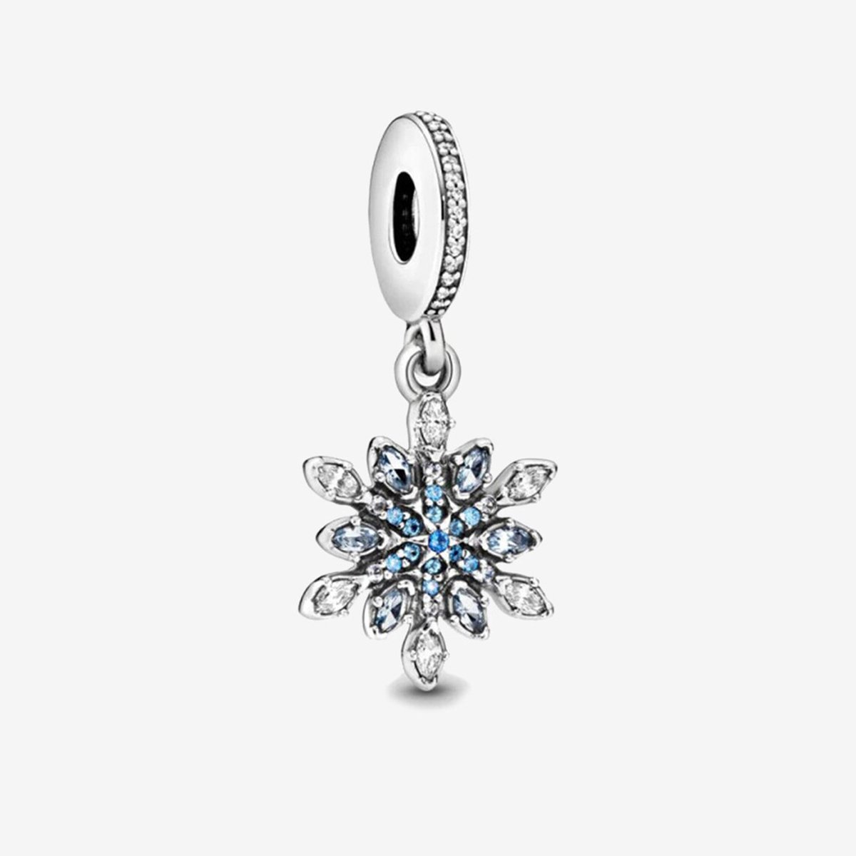 Sneeuwvlok Bedel, Snowflake Charm 925 Sterling Zilver Bedel Voor Armband - Keen Jewel