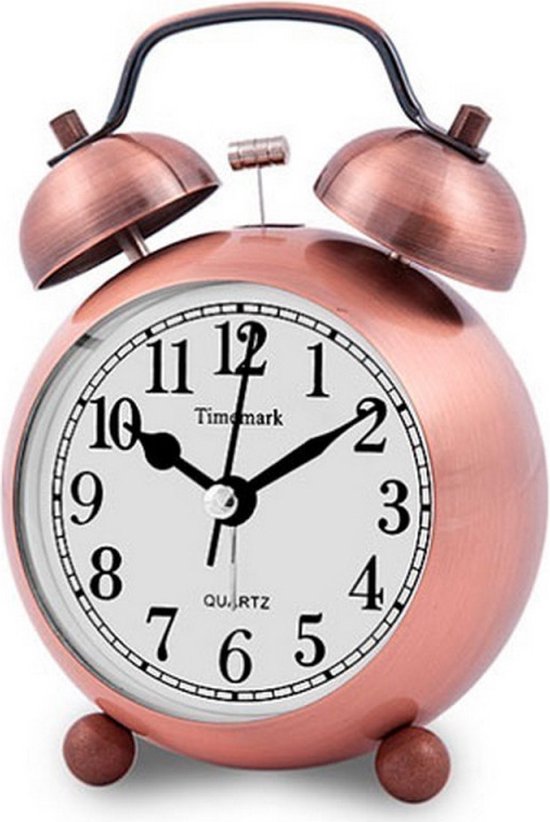 Analoge alarmklok Timemark Gouden (9 x 13,5 x 5,5 cm)