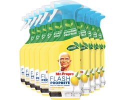 Mr. Propre Flash Properté - Ontvetter - Allesreiniger Spray - Citroen - Voordeelverpakking 10 x 500ml