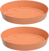 Prosperplast Opvangschaal/onderschaal voor bloempot/plantenpot - 3x - terracotta - rond - Dia 19 cm