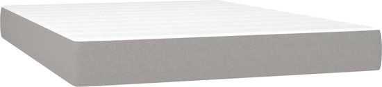 vidaXL-Boxspring-met-matras-stof-lichtgrijs-140x190-cm