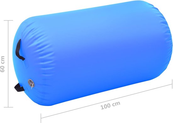 vidaXL Gymnastiekmat met Pomp Opblaasbaar PVC Blauw Opblaasmat Mat Sportmat vidaXL Gymnastiekmat met Pomp Opblaasbaar PVC Blauw Opblaasmat Mat Sportmat
