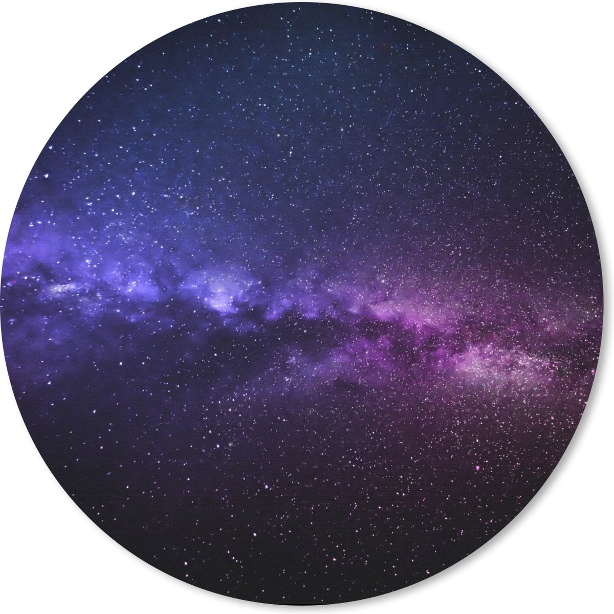 Muismat rond 20x20 cm - Mousepad Sterrenhemel - Nacht - Ruimte - Ronde muismatten