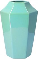 Daan Kromhout - Daira - Vaas - Parel Turquoise - 17x25cm - Facet hoog - Keramiek
