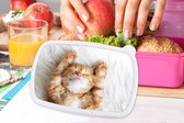 Broodtrommel Roze - Lunchbox - Brooddoos - Kat - Rood - Huisdieren - Kitten - 18x12x6 cm - Kinderen - Meisje