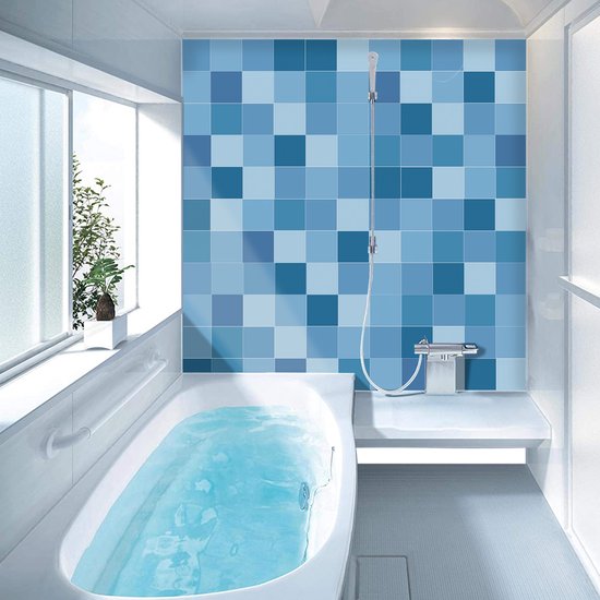 Ulticool Décoration Stickers carrelages - Blauw Clair Couleurs Bleu - 15x15 cm - 15 pièces